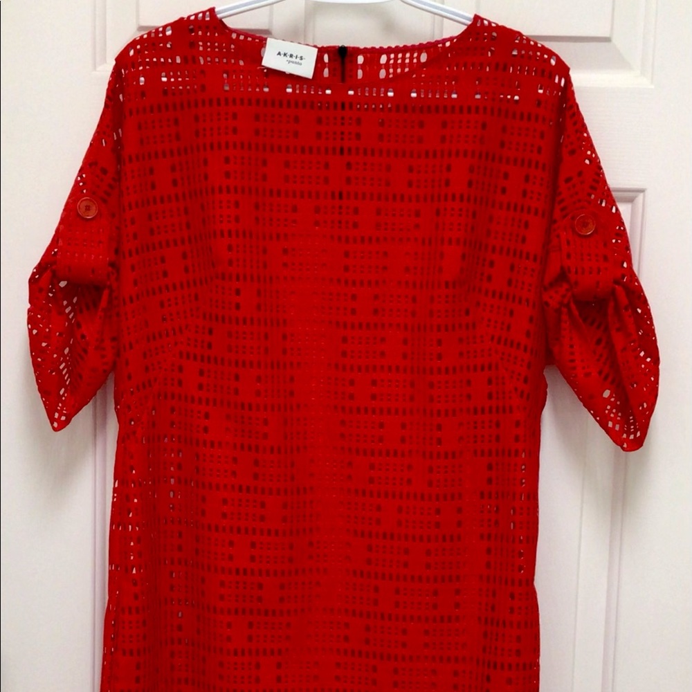 Akris  Punto grid lace dress